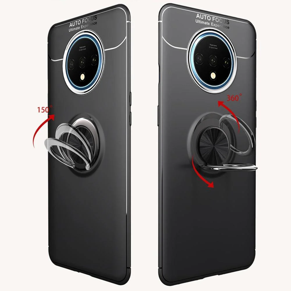 OnePlus 7T (2 in 1 Combo) Ring Holder Case + Lens Guard - Image 10