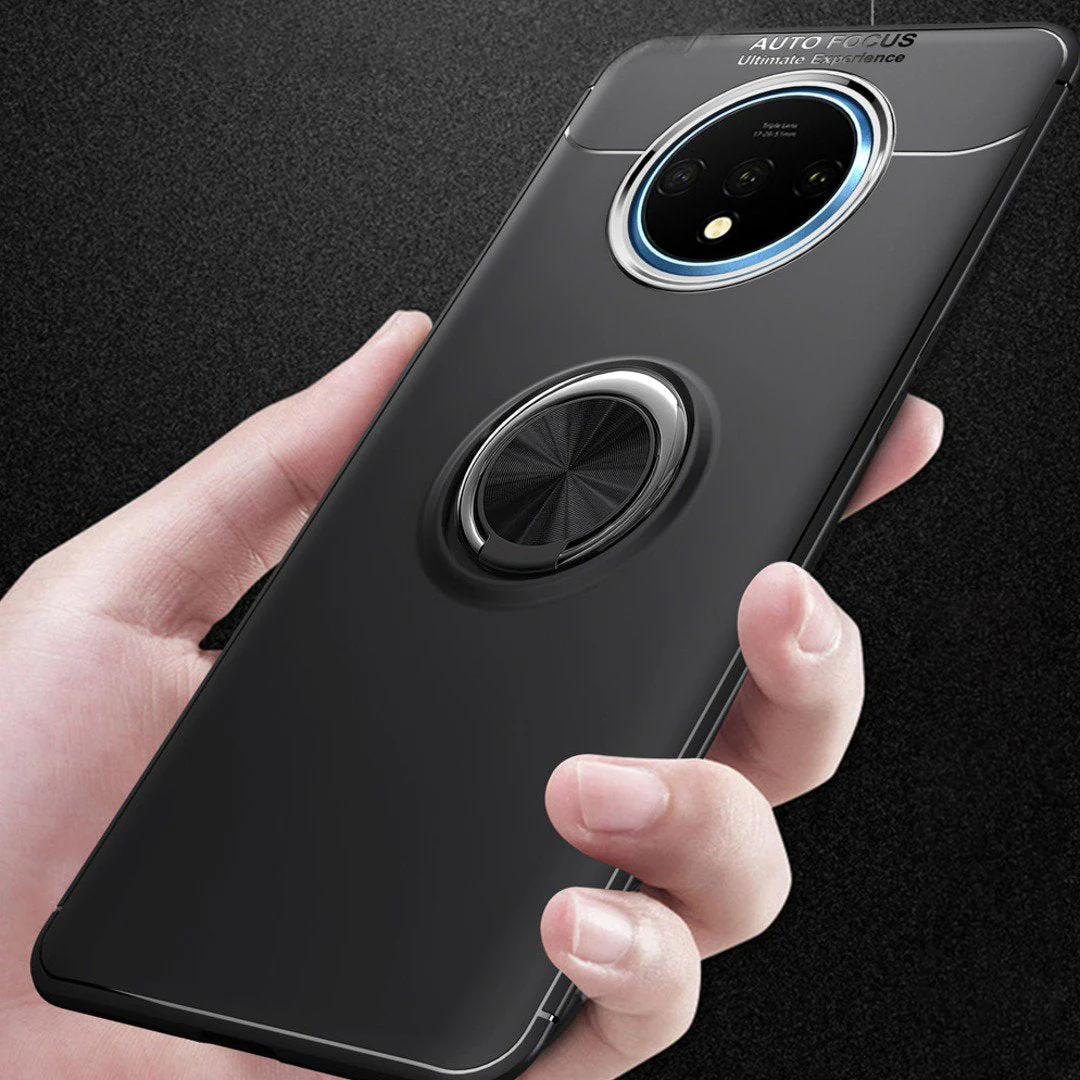 OnePlus 7T (2 in 1 Combo) Ring Holder Case + Lens Guard - Image 5