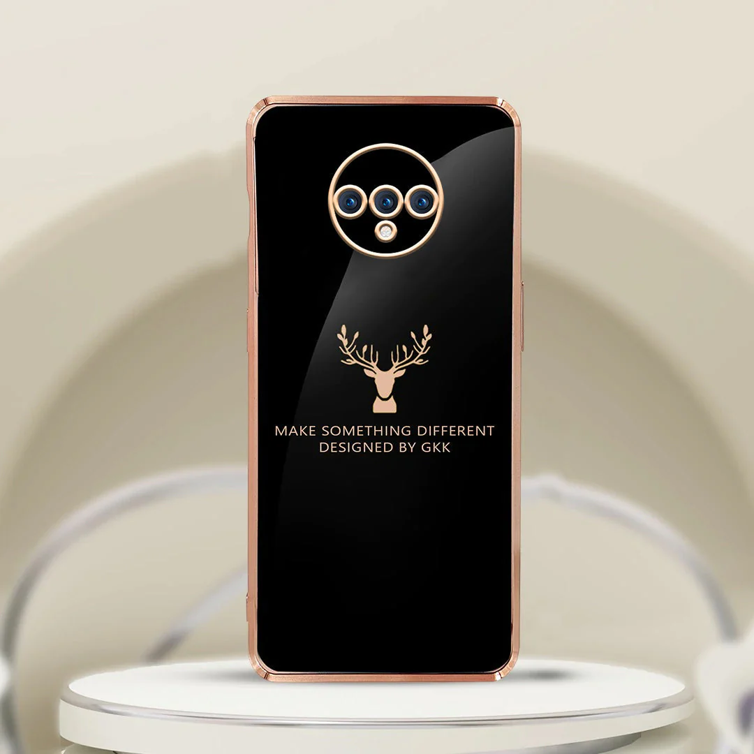 OnePlus 7T Electroplating Reindeer Pattern Glass Case - Image 3