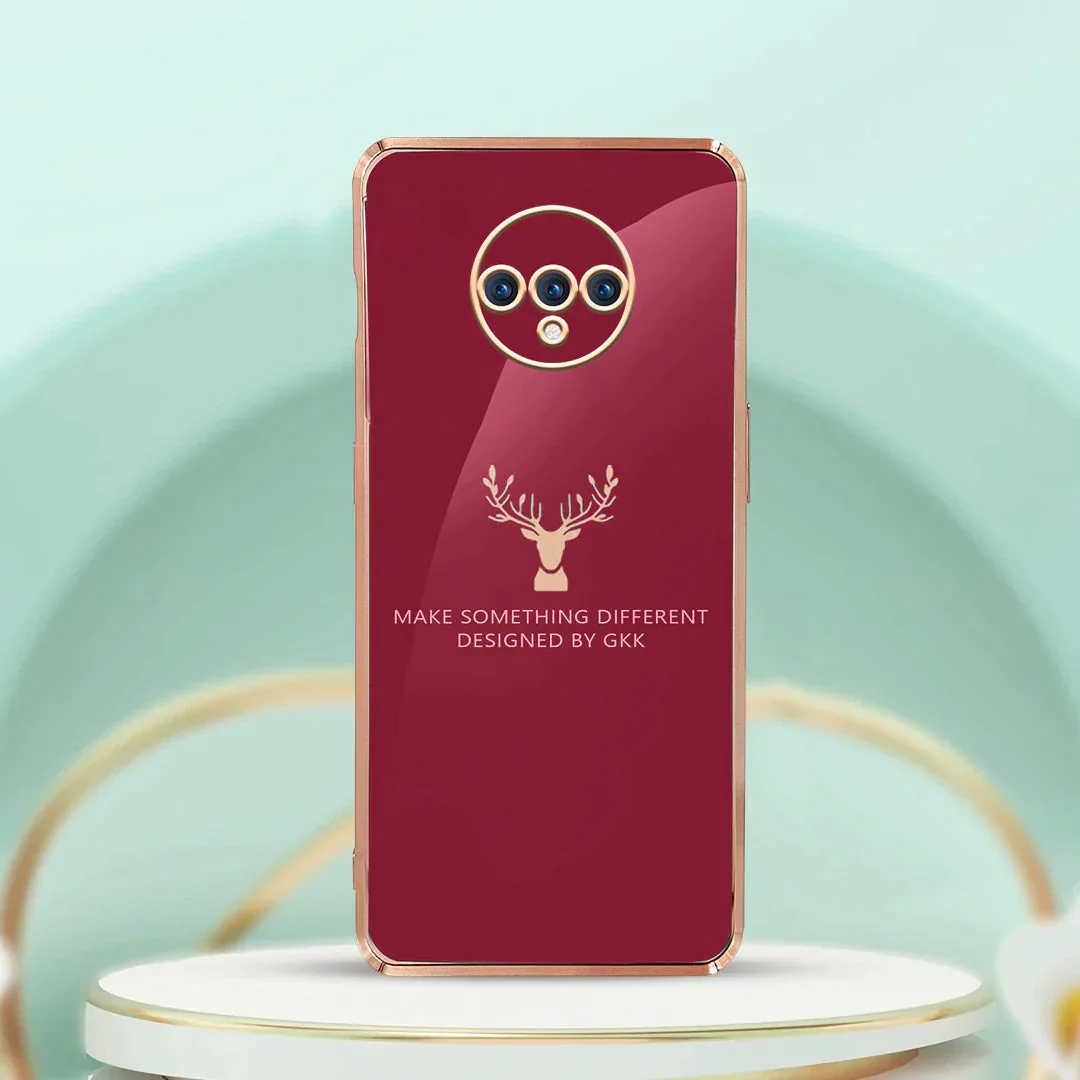 OnePlus 7T Electroplating Reindeer Glass Case + Tempered Glass + Lens Guard - Image 4