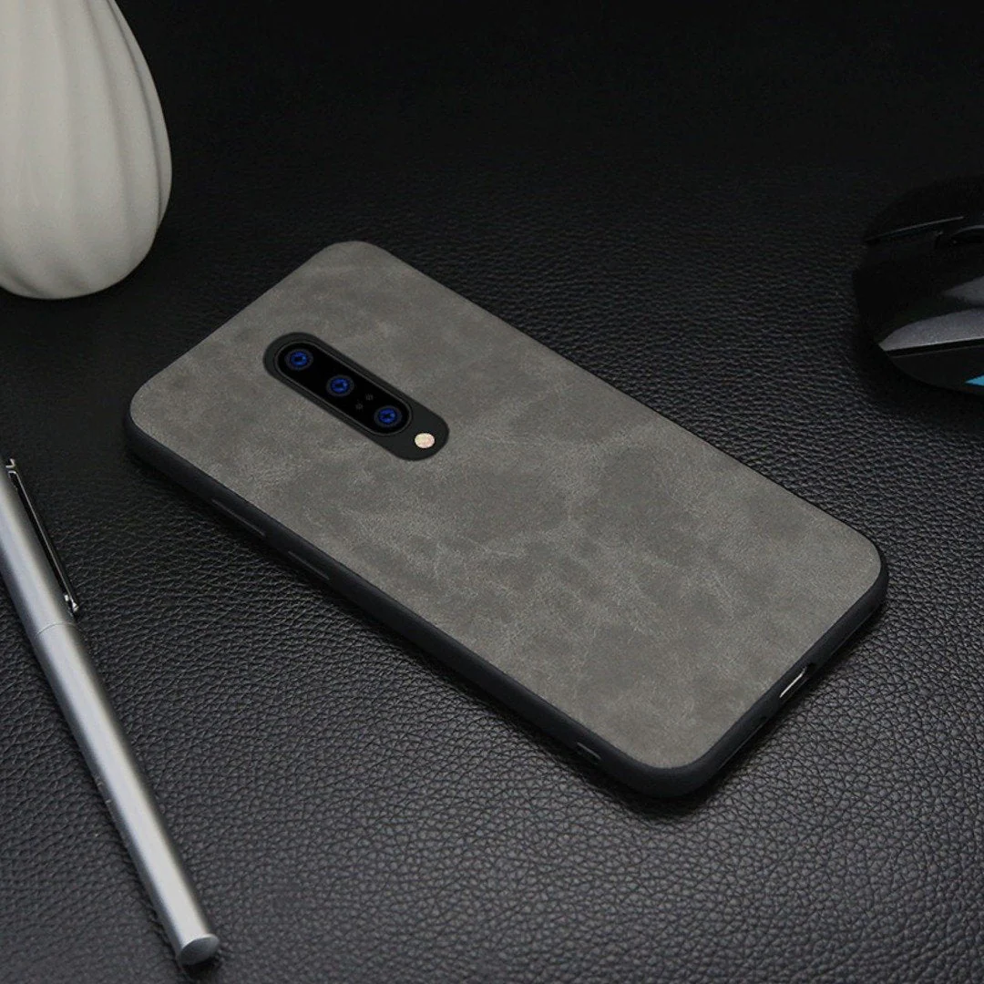OnePlus 7T Pro (2 in 1 Combo) Leather Texture Case+ Camera Lens Protector - Image 10