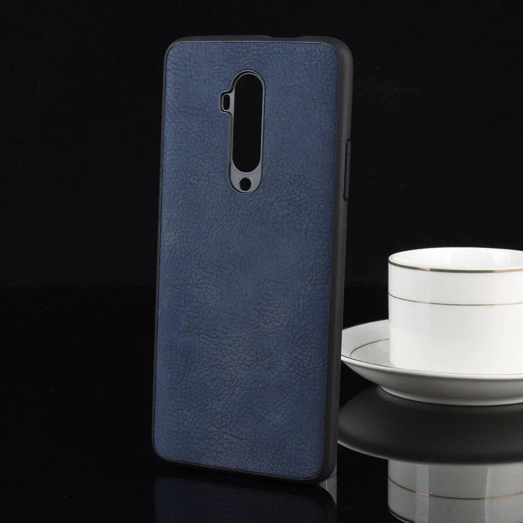 OnePlus 7T Pro (2 in 1 Combo) Leather Texture Case+ Camera Lens Protector - Image 2