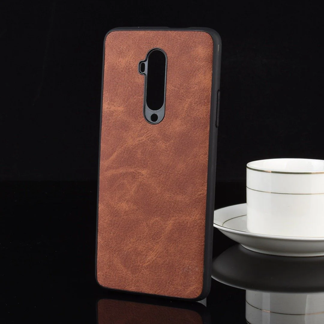 OnePlus 7T Pro (2 in 1 Combo) Leather Texture Case+ Camera Lens Protector - Image 3