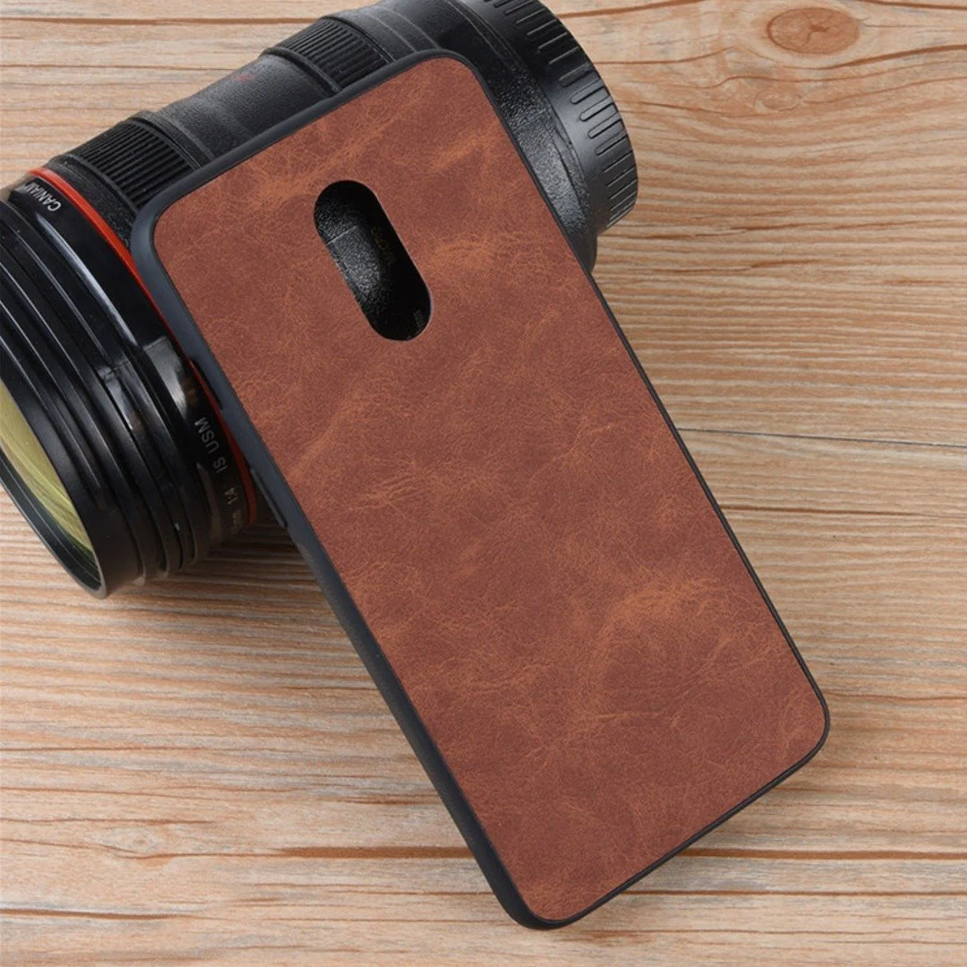 OnePlus 7T Pro (2 in 1 Combo) Leather Texture Case+ Camera Lens Protector - Image 5