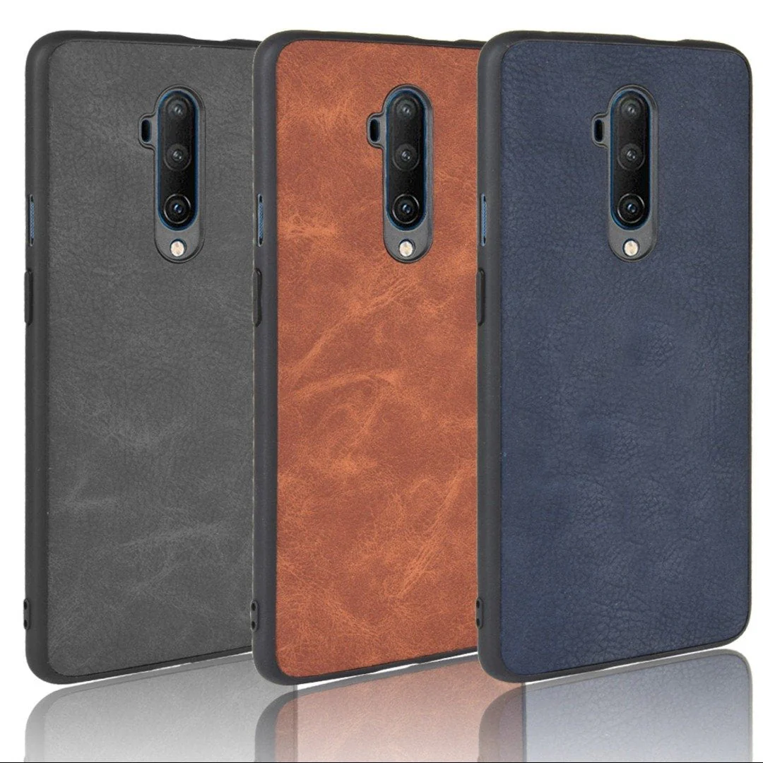 OnePlus 7T Pro (2 in 1 Combo) Leather Texture Case+ Camera Lens Protector - Image 8
