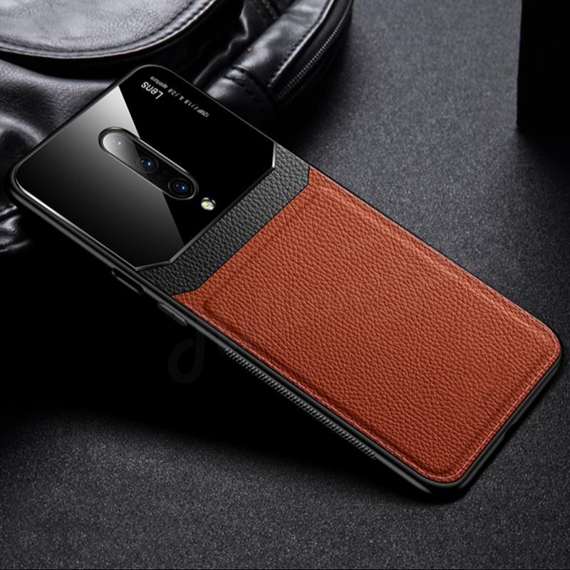 OnePlus 7T Pro Sleek Slim Leather Glass Case - Image 10