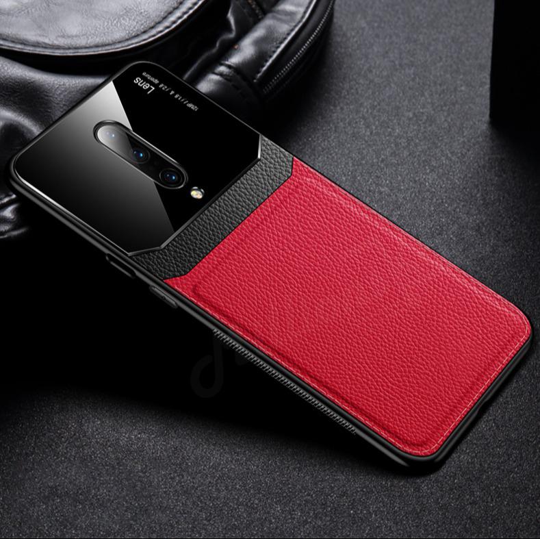OnePlus 7T Pro Sleek Slim Leather Glass Case - Image 3