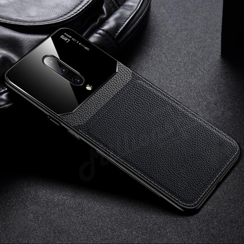 OnePlus 7T Pro Sleek Slim Leather Glass Case - Image 5