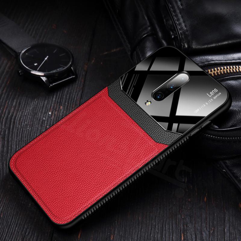 OnePlus 7T Pro Sleek Slim Leather Glass Case - Image 7