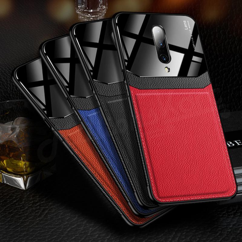 OnePlus 7T Pro Sleek Slim Leather Glass Case - Image 8