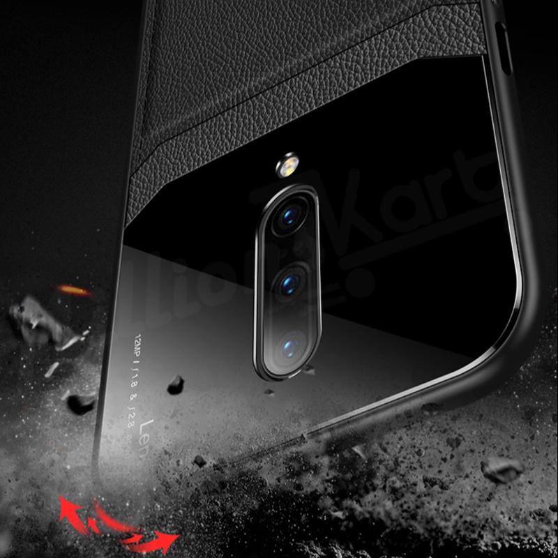 OnePlus 7T Pro Sleek Slim Leather Glass Case - Image 9