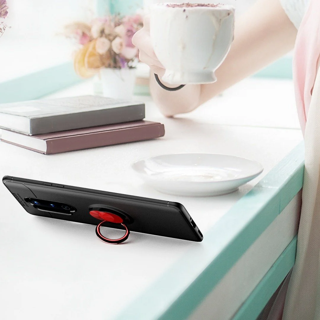 OnePlus 8 Pro Metallic Finger Ring Holder Matte Case - Image 4