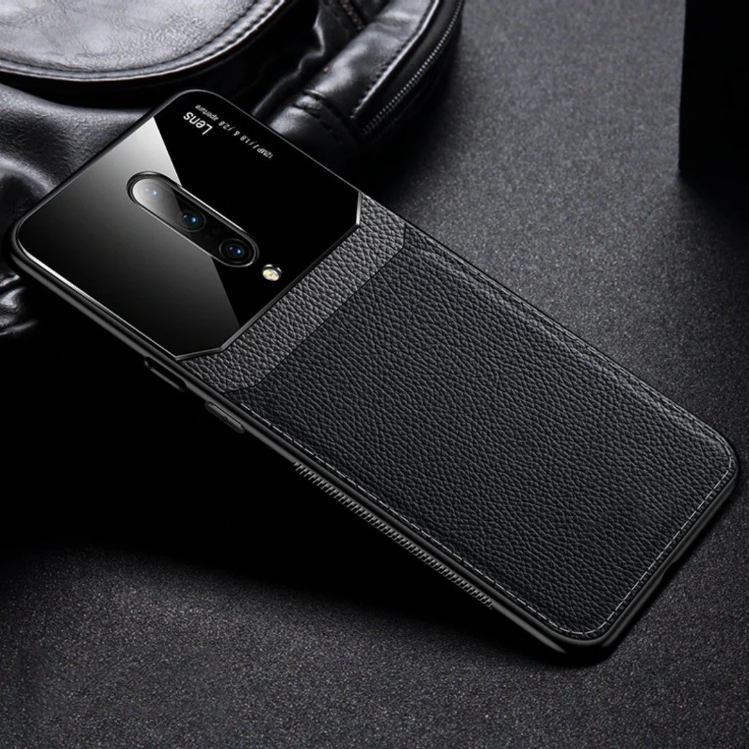 OnePlus 8 Sleek Slim Leather Glass Case - Image 4