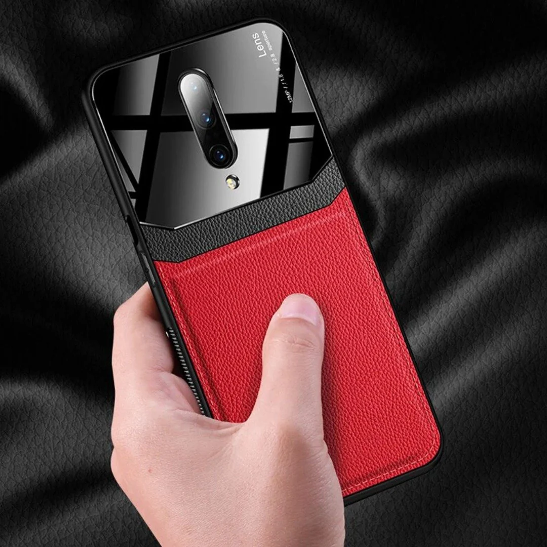 OnePlus 8 Sleek Slim Leather Glass Case - Image 6