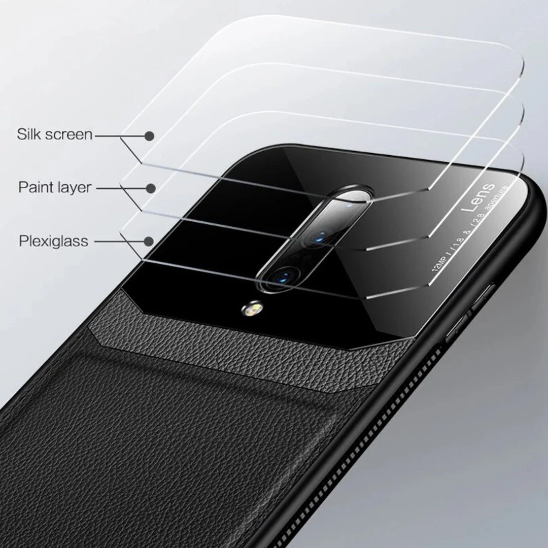 OnePlus 8 Sleek Slim Leather Glass Case - Image 7