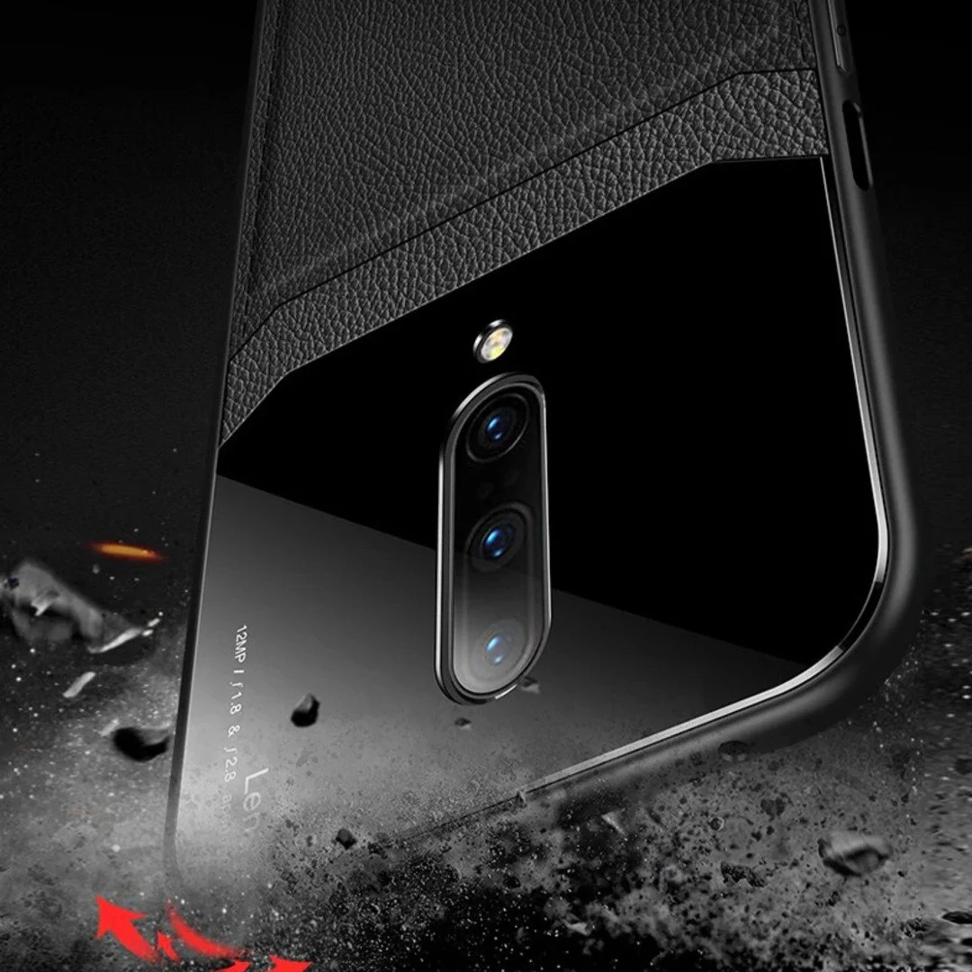 OnePlus 8 Sleek Slim Leather Glass Case - Image 8
