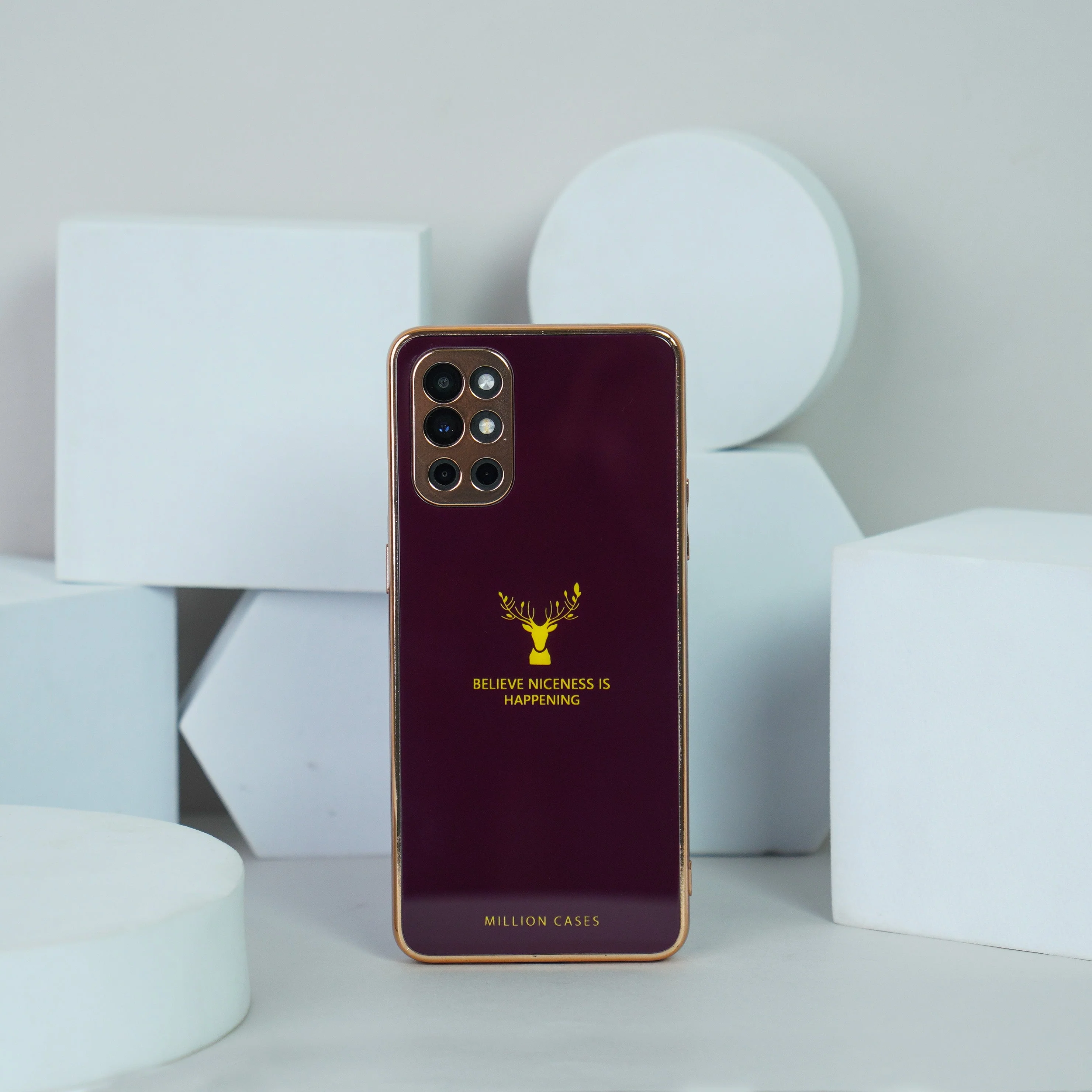 OnePlus 8T  Electroplating Reindeer Pattern Glass Case - Image 9