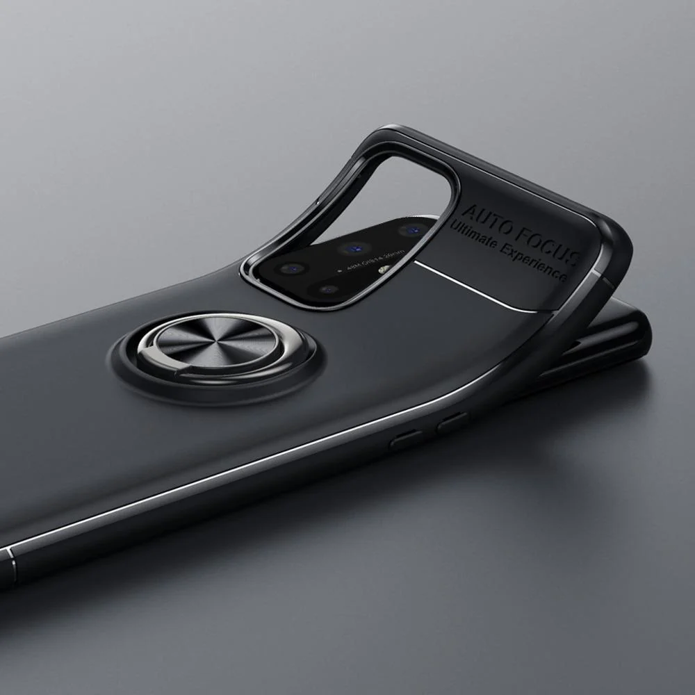 OnePlus 9  (3 in 1 Combo)Metallic Finger Ring Holder Matte Case + Tempered + Camera Lens Protector - Image 4
