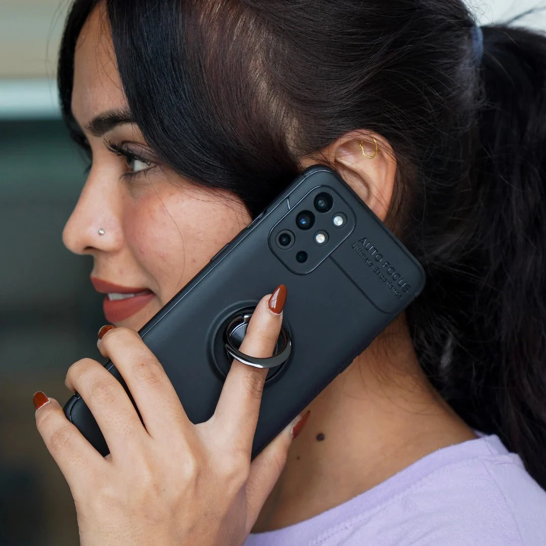 OnePlus 9 Metallic Finger Ring Holder Matte Case - Image 7