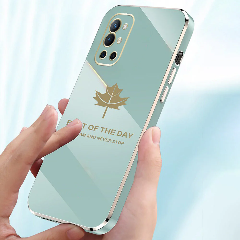 OnePlus 9R Electroplating Mapple Leaf Soft Case - Image 4