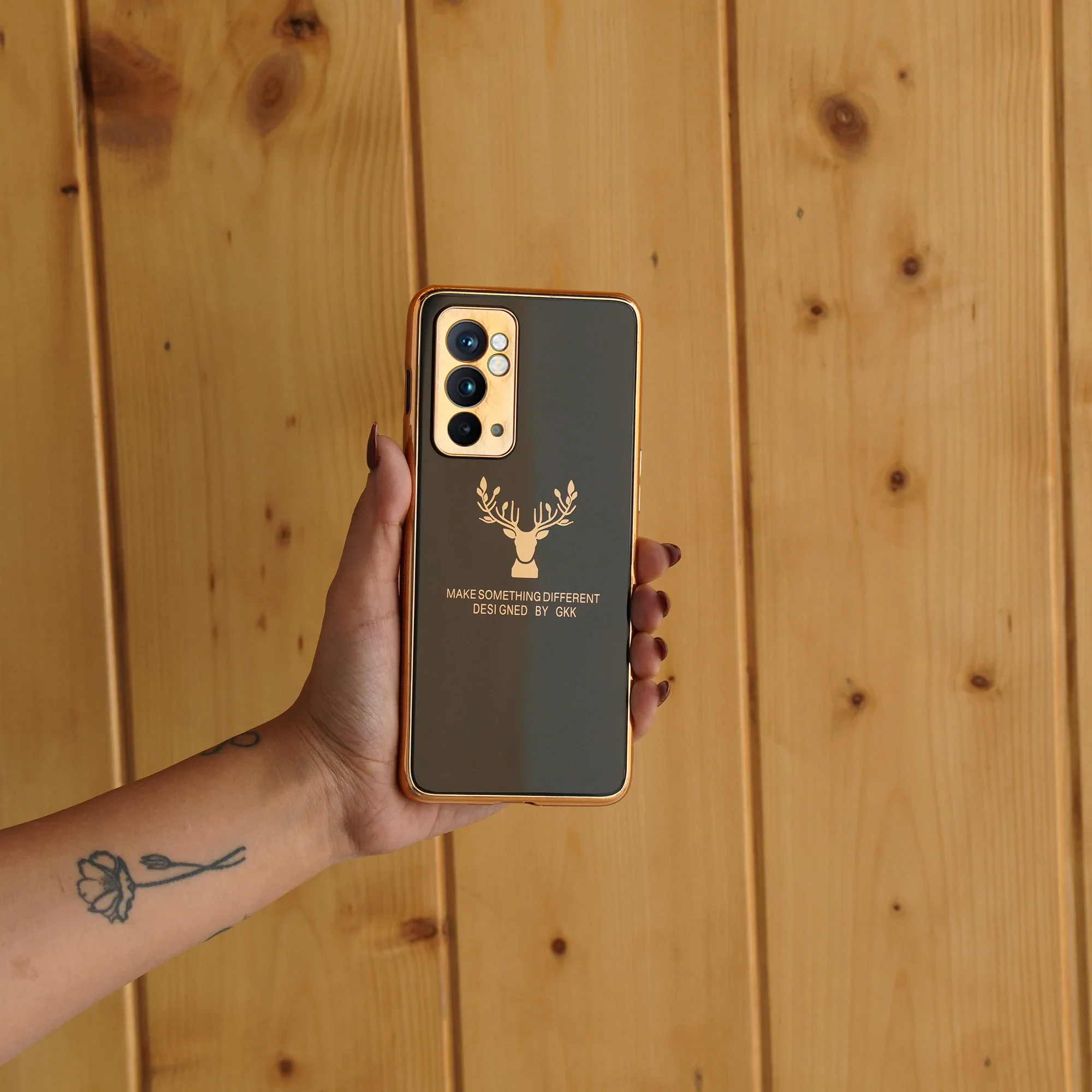 OnePlus 9RT Electroplating Reindeer Pattern Glass Case - Image 4