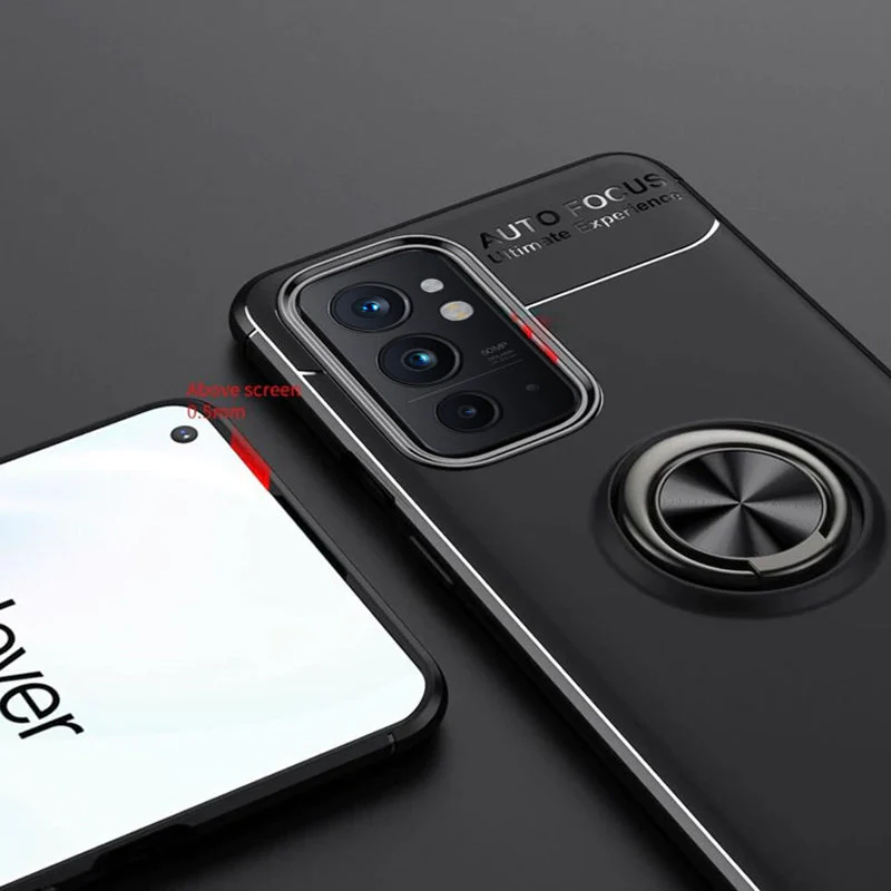 OnePlus 9RT Metallic Finger Ring Holder Matte Case - Image 3