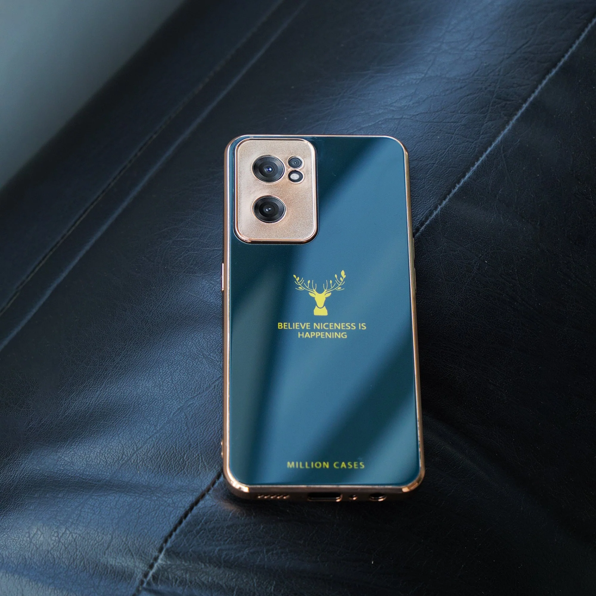 OnePlus Nord CE 2 Electroplating Reindeer Pattern Glass Case - Image 4