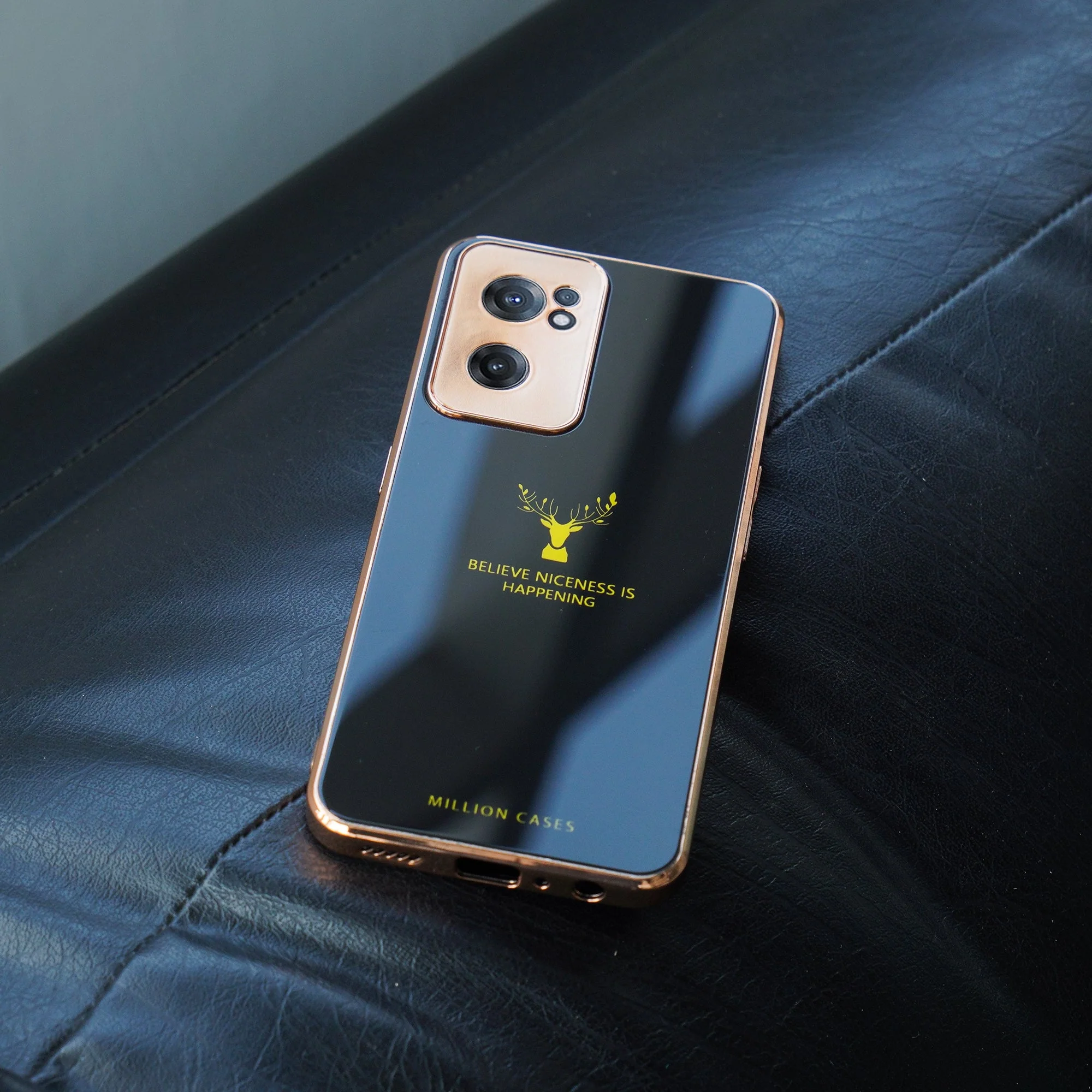 OnePlus Nord CE 2 Electroplating Reindeer Pattern Glass Case - Image 5