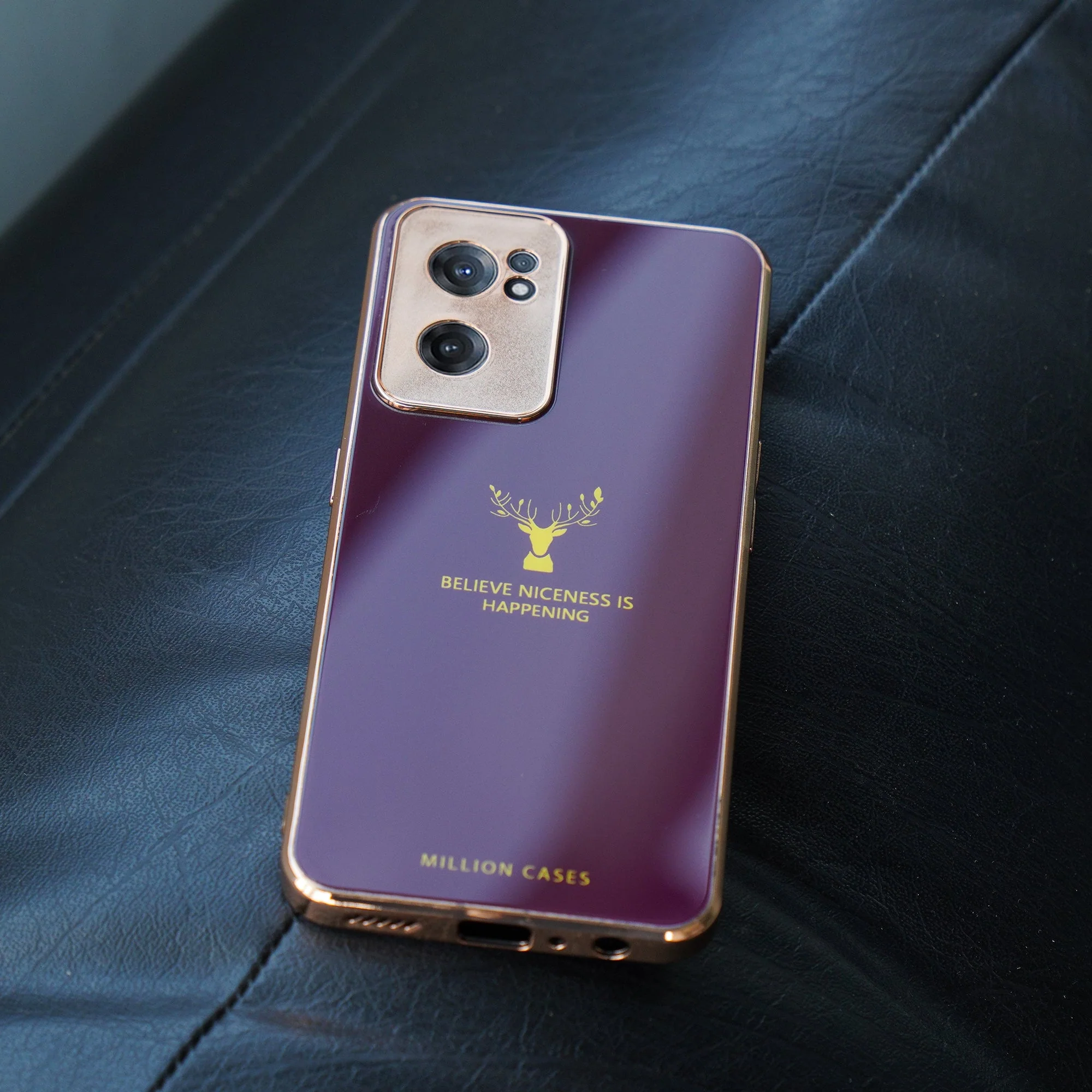 OnePlus Nord CE 2 Electroplating Reindeer Pattern Glass Case - Image 6