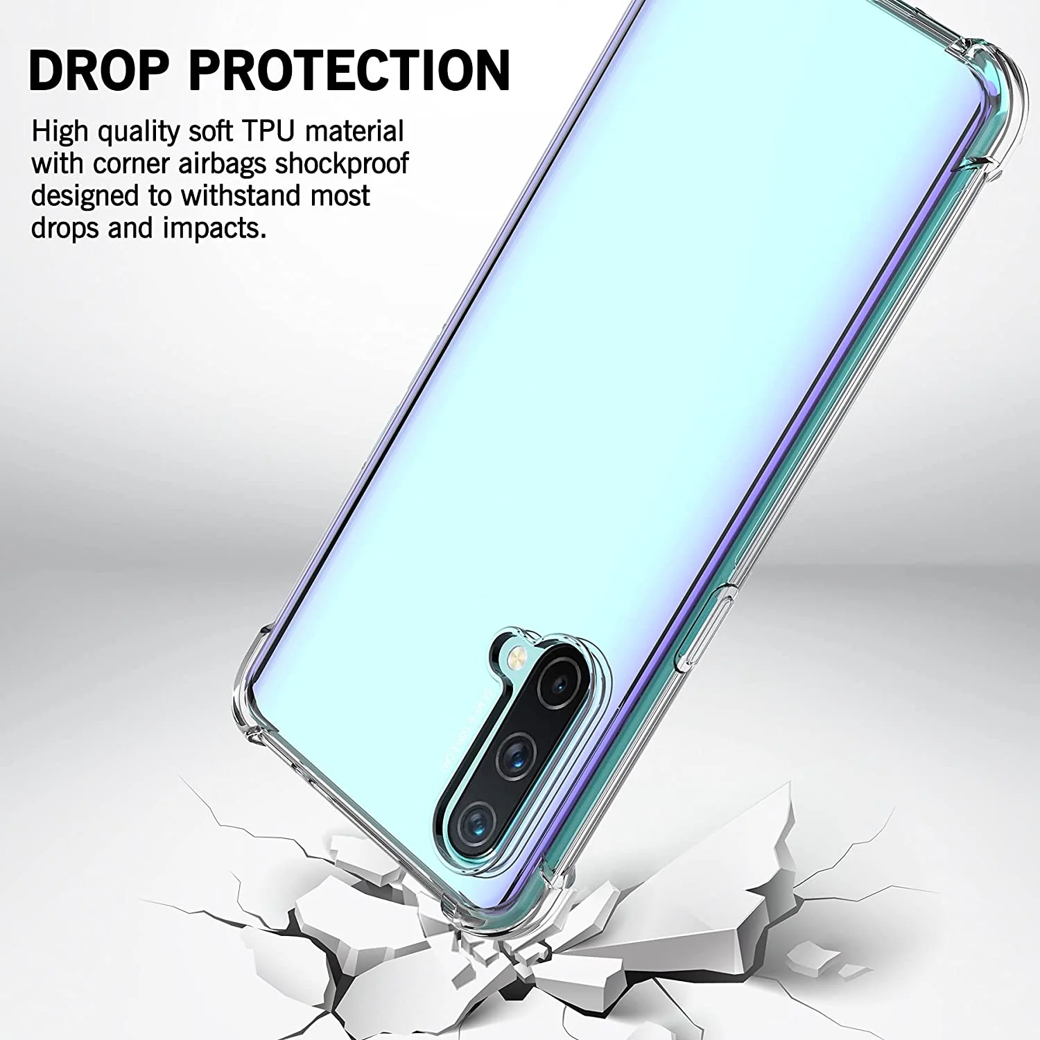 OnePlus Nord CE Anti-Knock TPU Transparent Case - Image 3