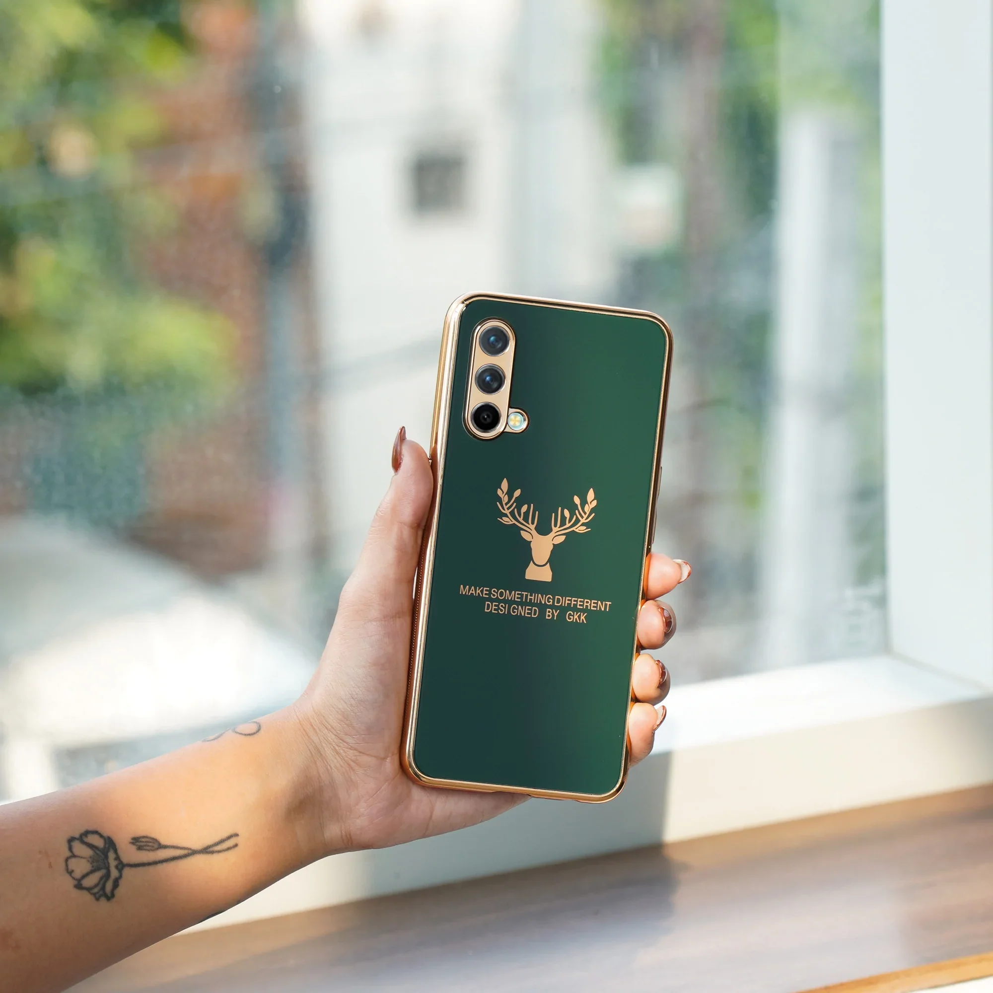 OnePlus Nord CE (3 in 1 Combo) Electroplating Reindeer  Case + Tempered Glass + Lens Protector - Image 3