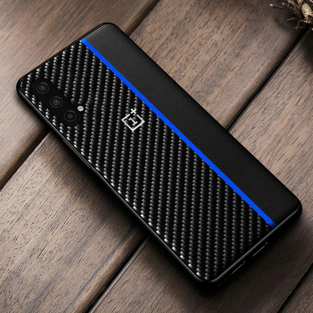 OnePlus Nord CE Frosted Carbon Fiber PU Leather Protective Case - Image 5