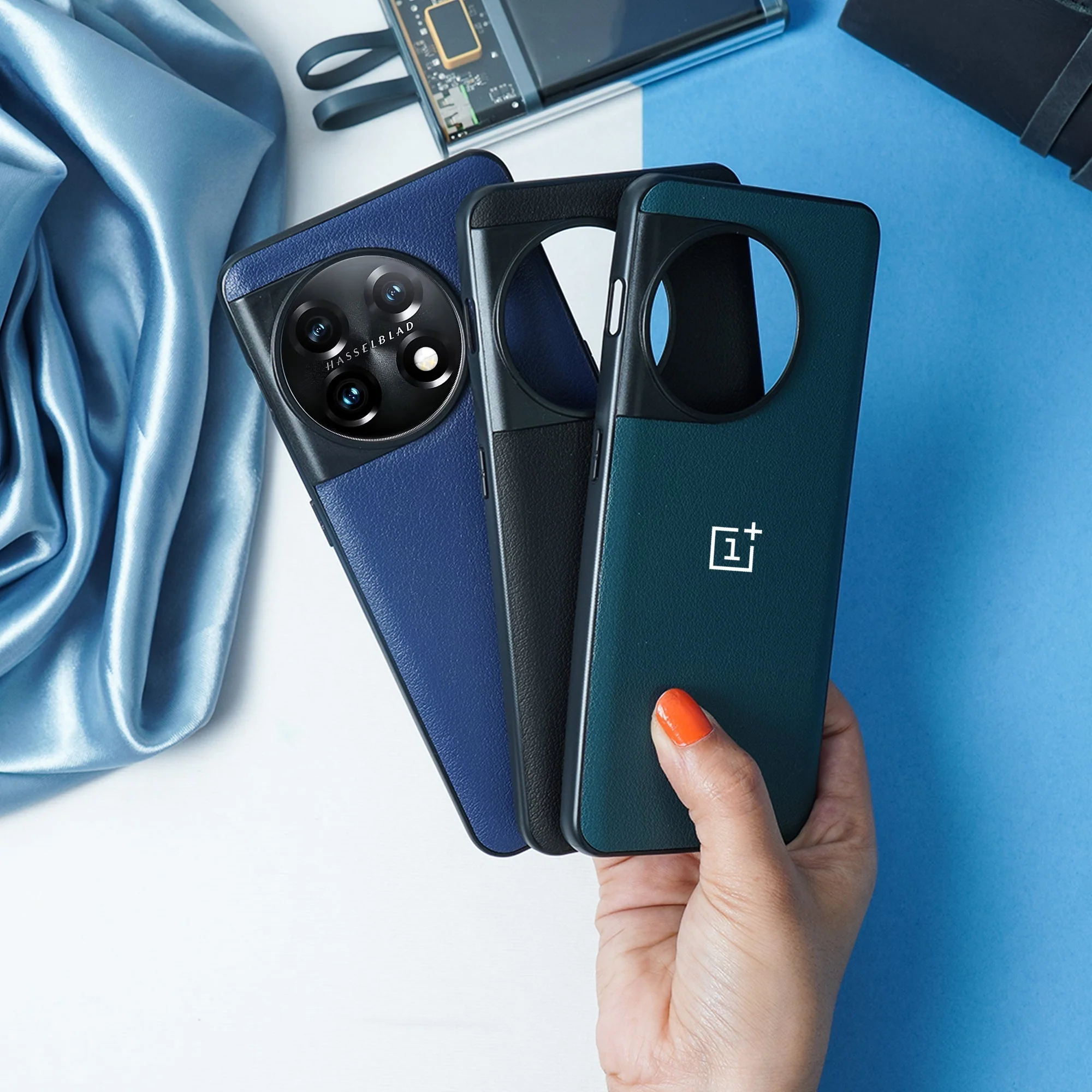 OnePlus Nord Classic Leather Texture Logo Case - Image 4