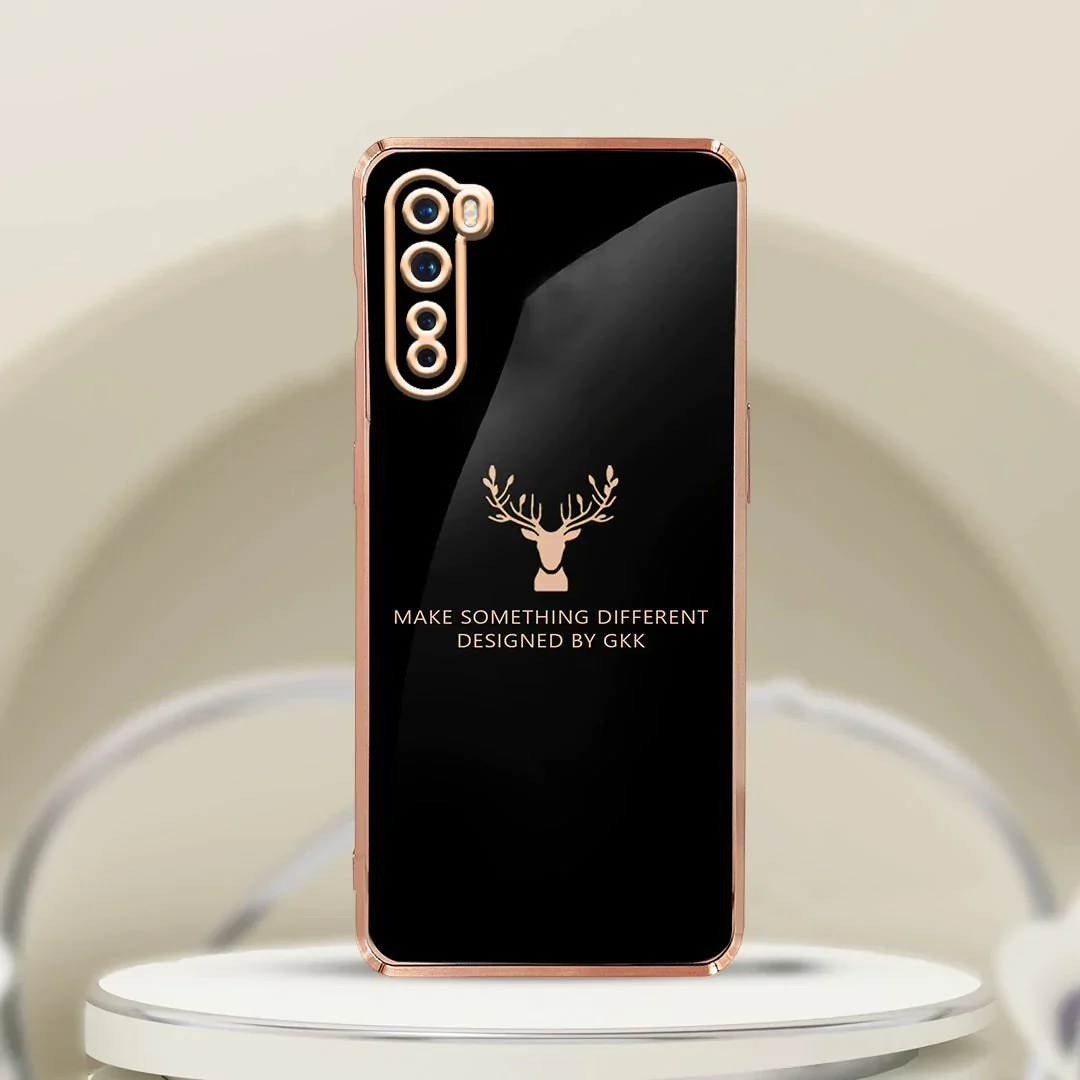 OnePlus Nord Electroplating Reindeer Pattern Glass Case - Image 3