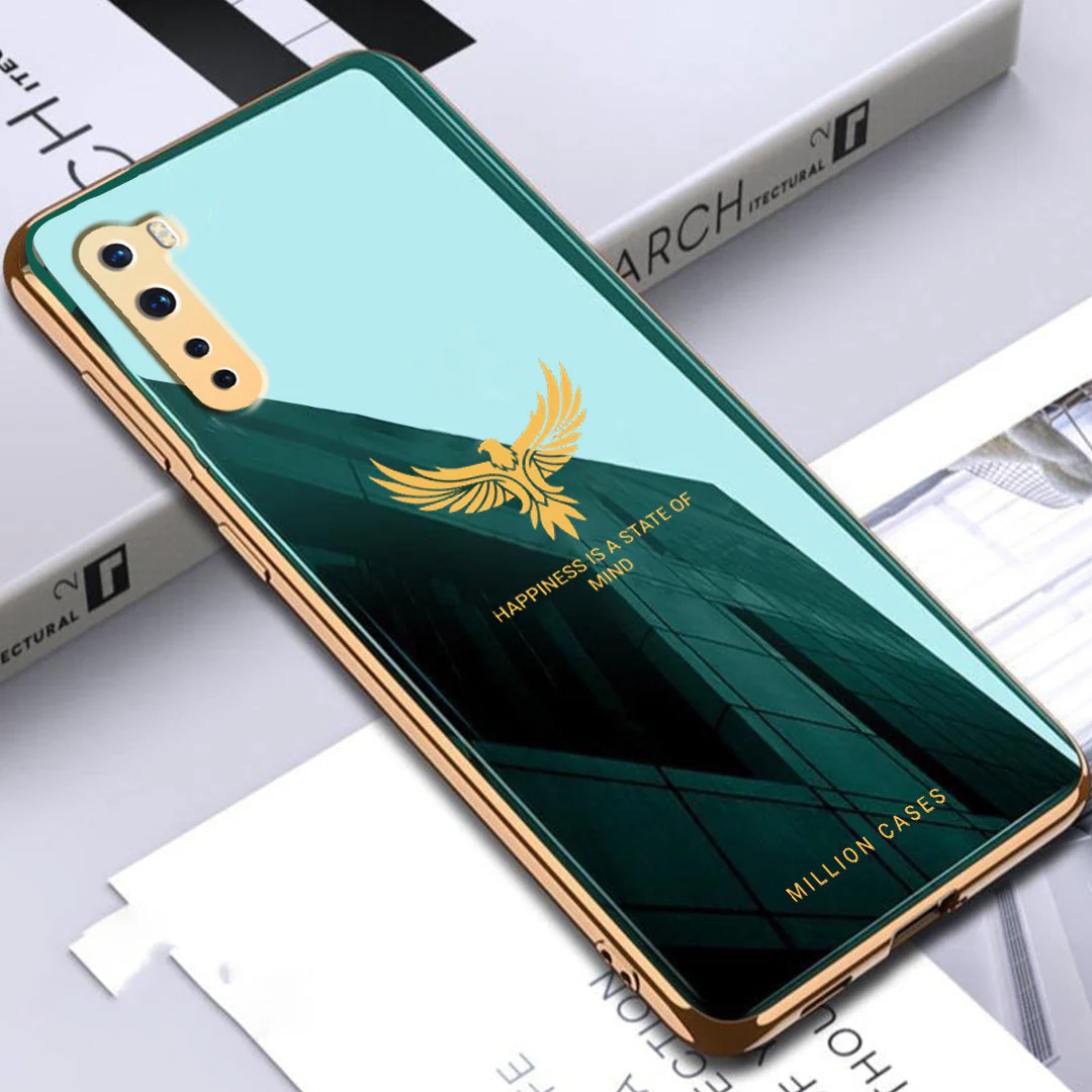 OnePlus Nord Series Eagle Pattern Electroplating Glass Case - Image 4