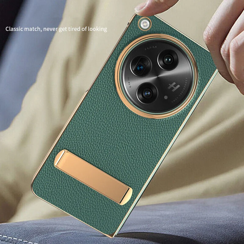OnePlus Open Business Elite Plating Leather Kickstand Case - Image 5