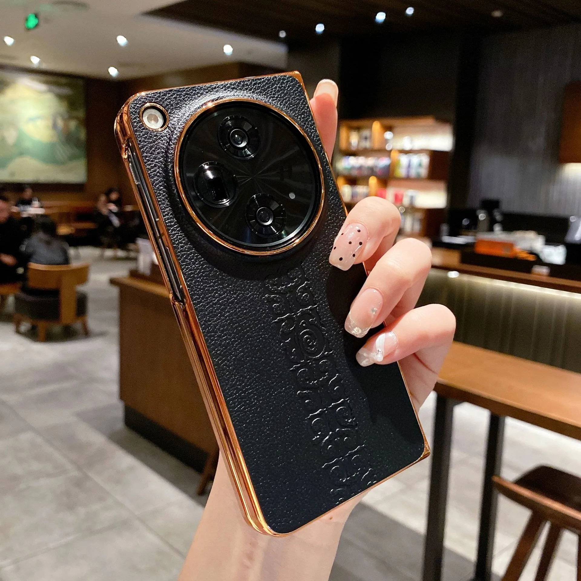 OnePlus Open Refined Elegance Electroplated Leather Case - Image 4