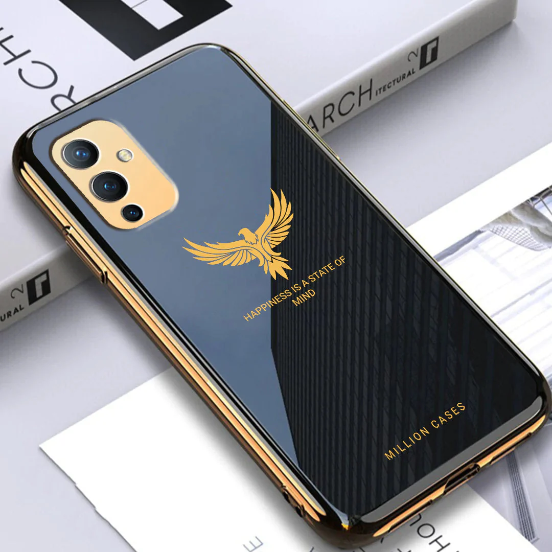 OnePlus Series (3 in 1 Combo) Eagle Pattern Electroplating Glass Case +Tempered Glass + Camera Lens Protector - Image 15