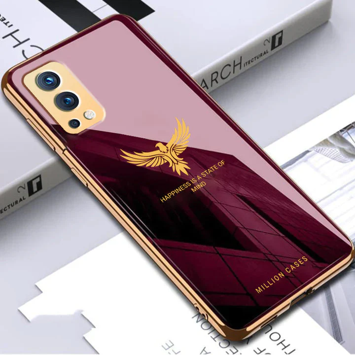 OnePlus Series (3 in 1 Combo) Eagle Pattern Electroplating Glass Case +Tempered Glass + Camera Lens Protector - Image 19