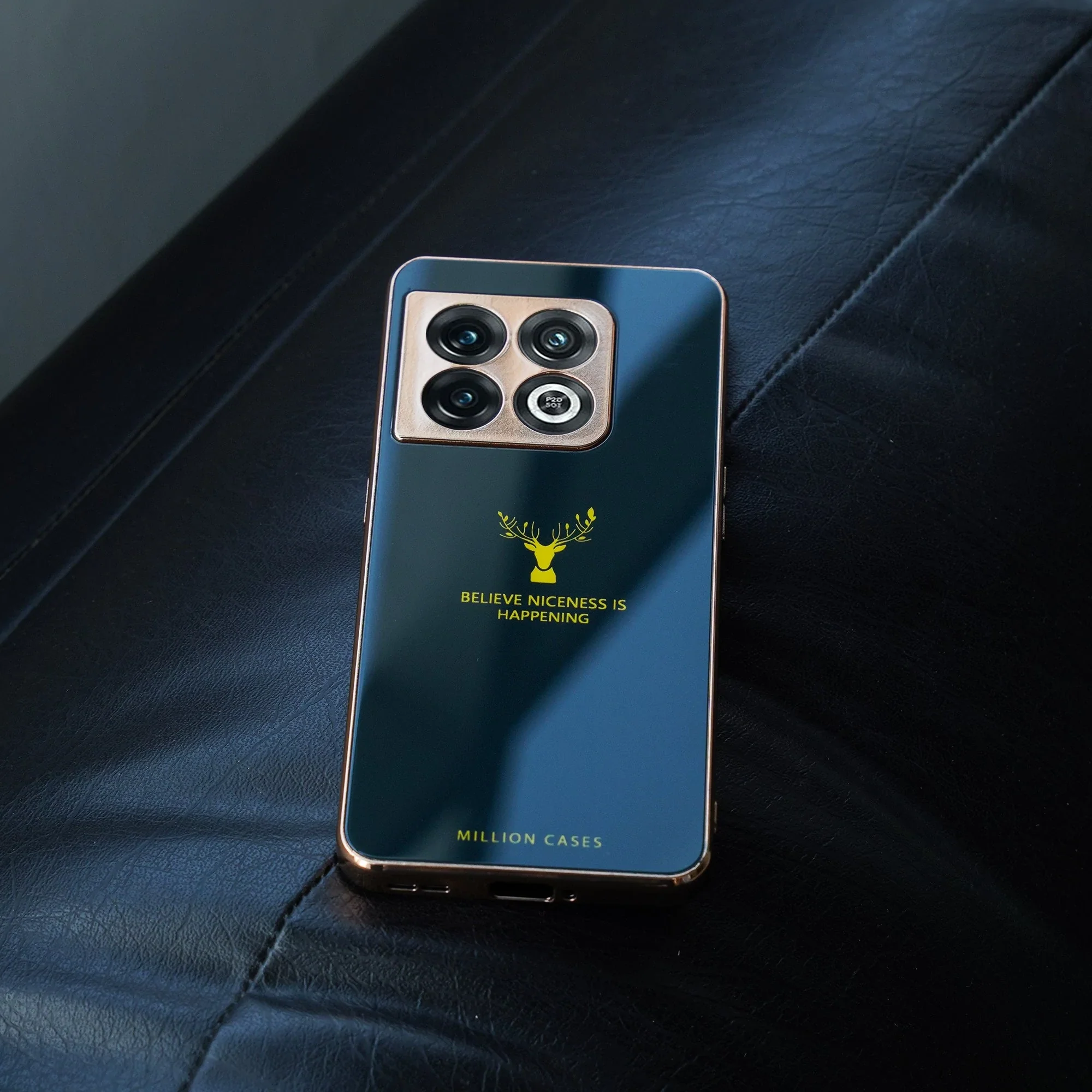 OnePlus Series Electroplating Reindeer Pattern Glass Case - Image 2