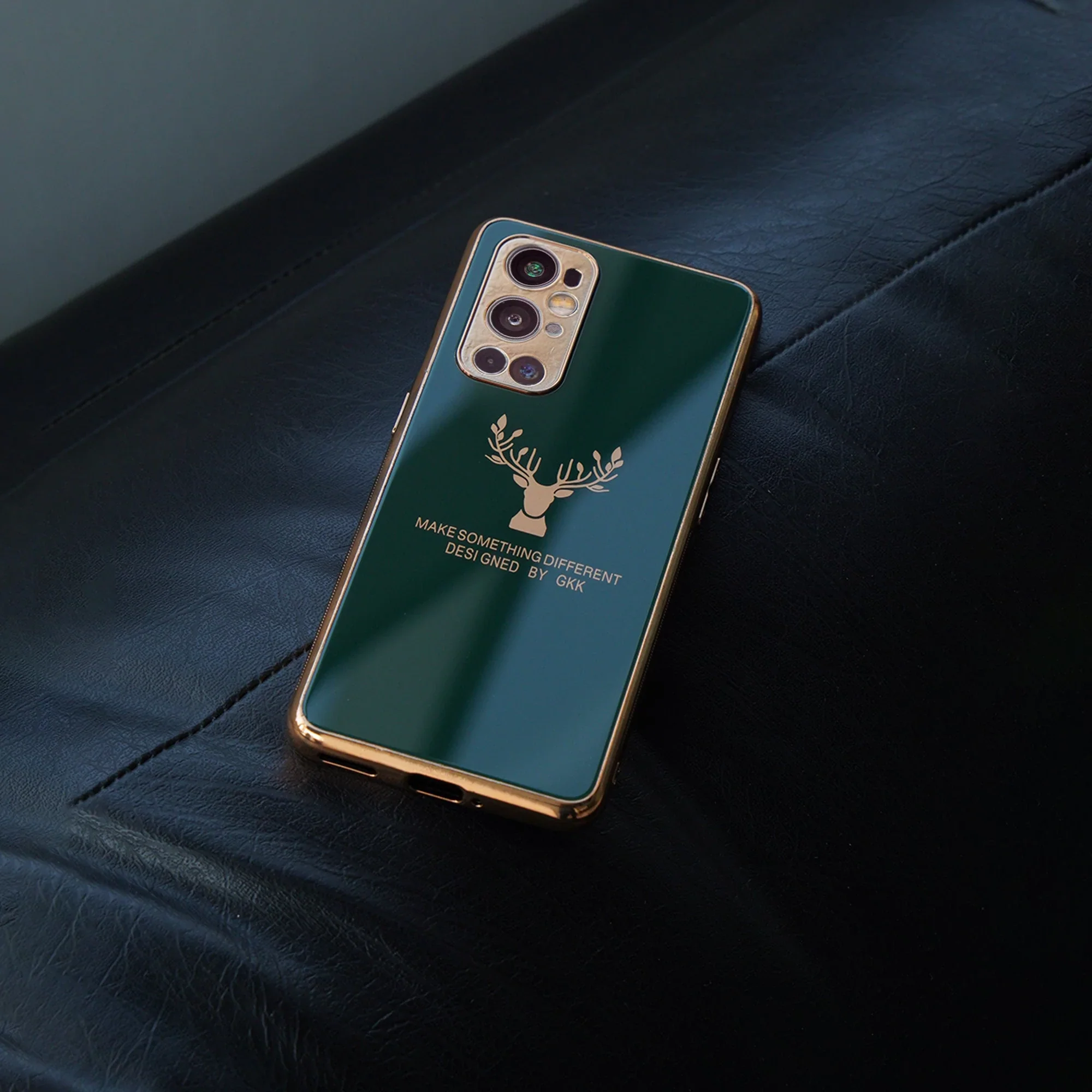 OnePlus Series Electroplating Reindeer Pattern Glass Case - Image 5