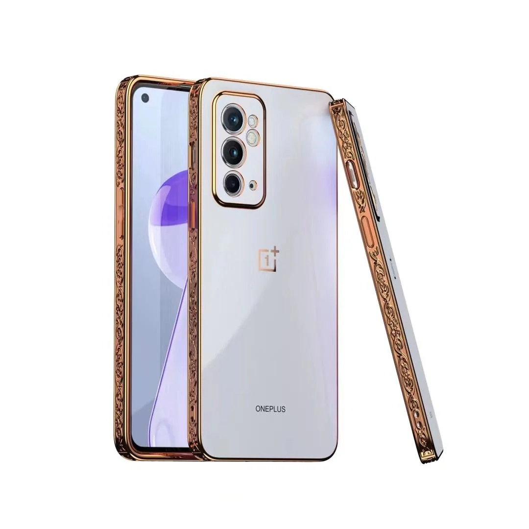 OnePlus Series Embossed TPU Gold Edge Design Case - Image 5
