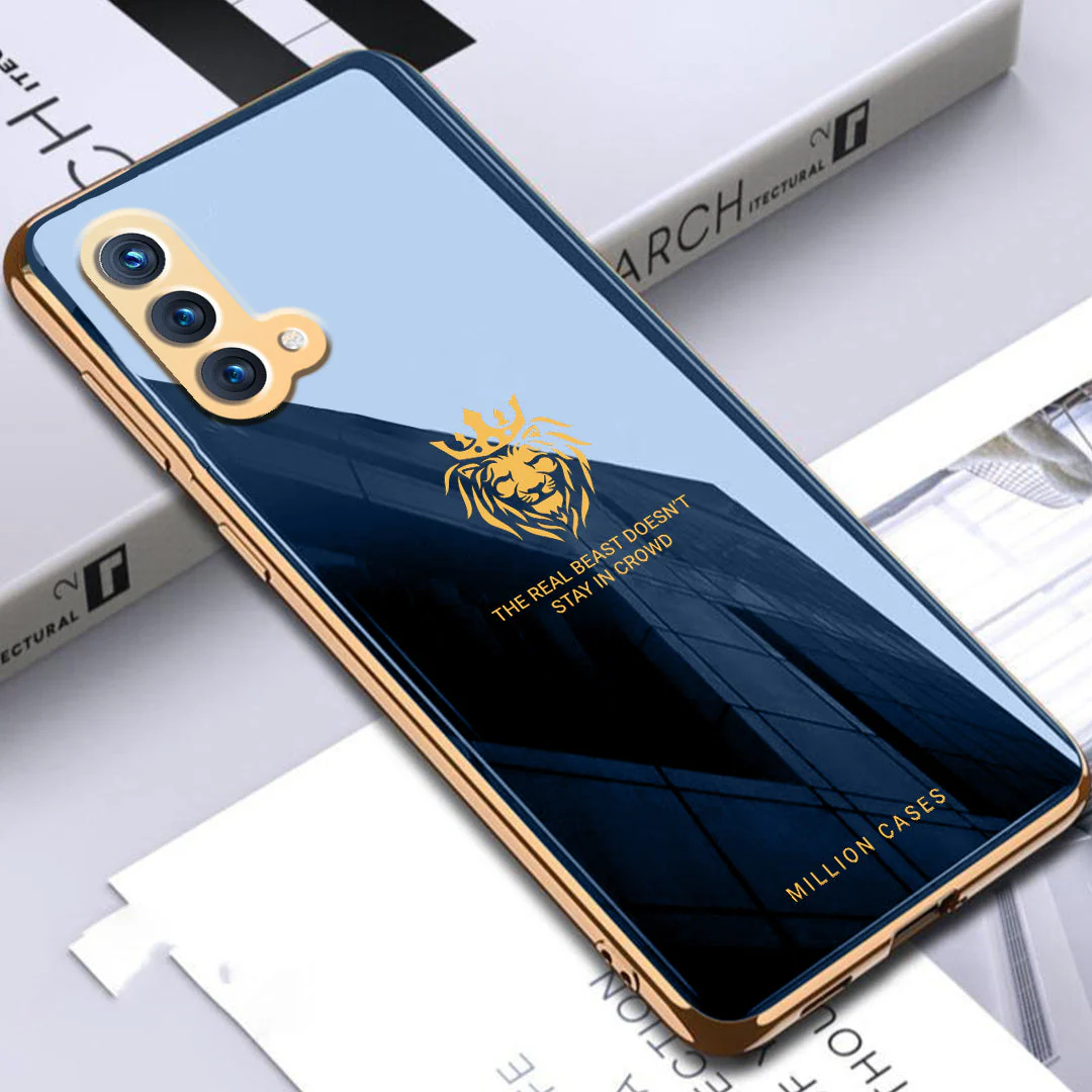 OnePlus Series Lion Pattern Electroplating Glass Case - Image 33