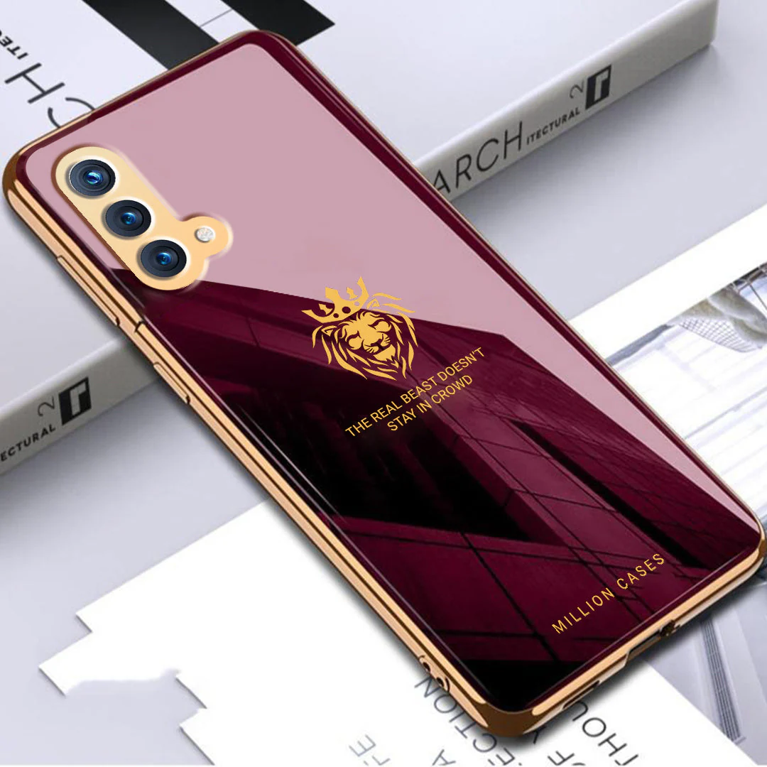 OnePlus Series Lion Pattern Electroplating Glass Case - Image 34