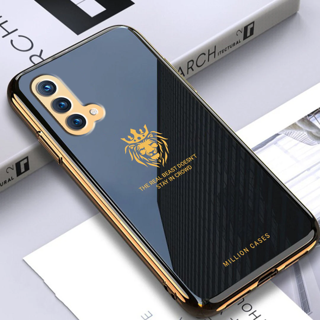 OnePlus Series Lion Pattern Electroplating Glass Case - Image 37
