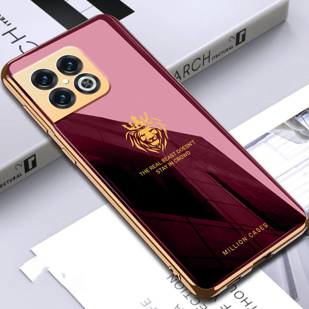 OnePlus Series Lion Pattern Electroplating Glass Case - Image 50