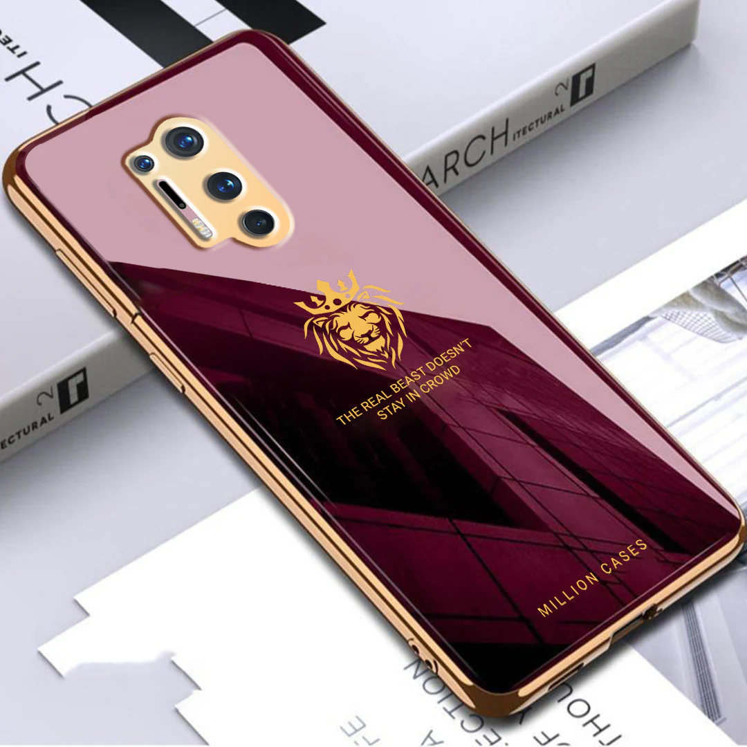 OnePlus Series Lion Pattern Electroplating Glass Case - Image 6