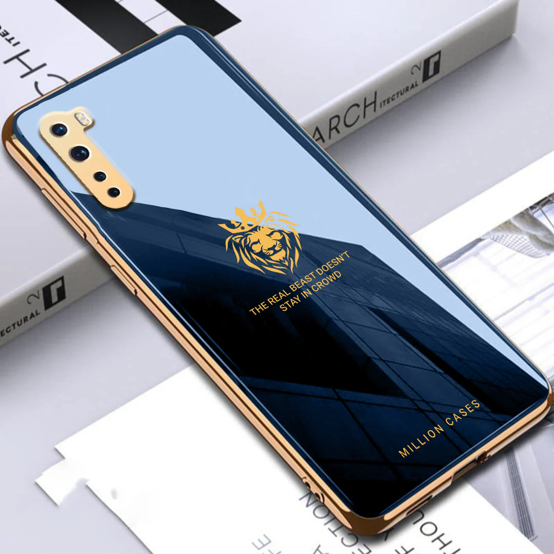 OnePlus Series Lion Pattern Electroplating Glass Case - Image 61