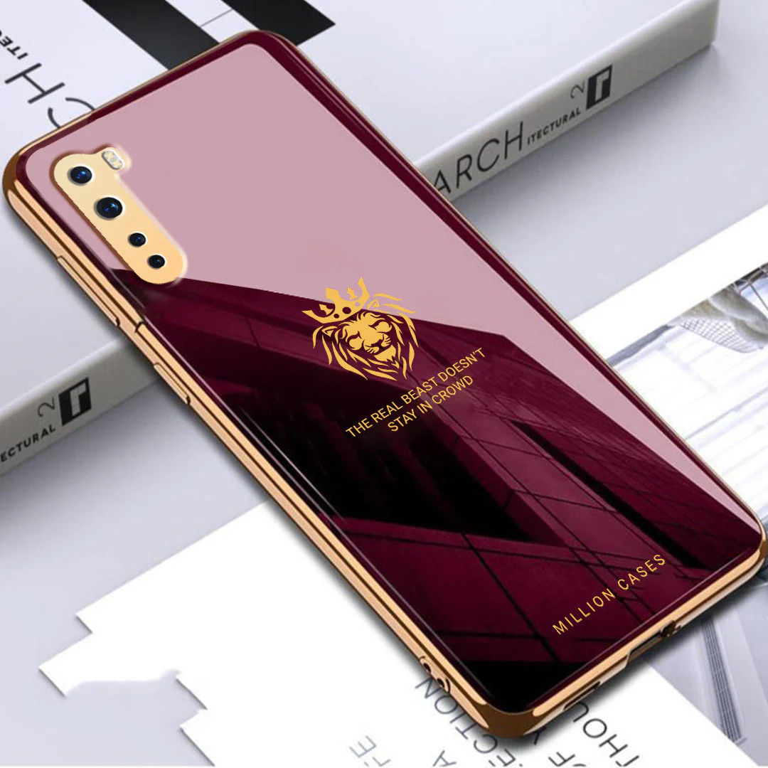 OnePlus Series Lion Pattern Electroplating Glass Case - Image 62