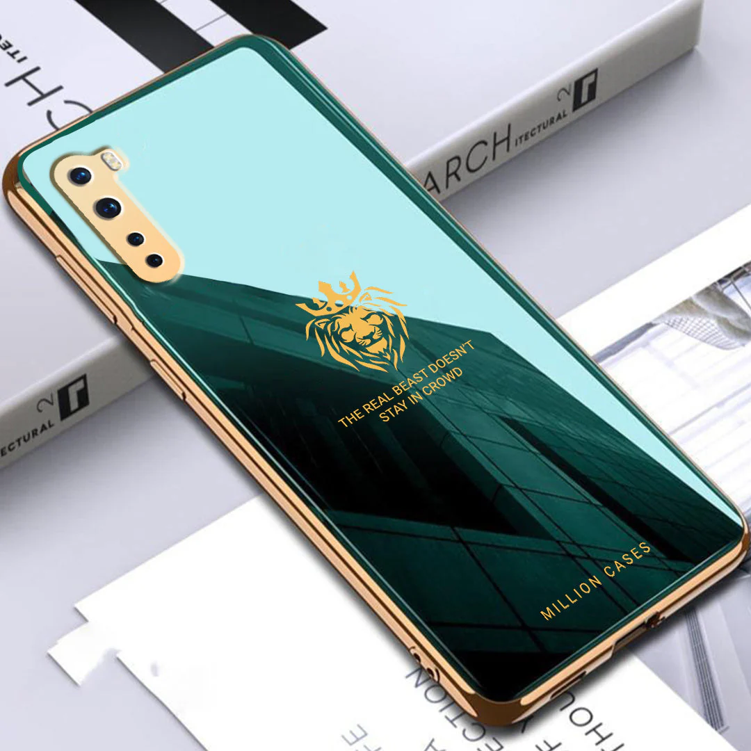 OnePlus Series Lion Pattern Electroplating Glass Case - Image 64